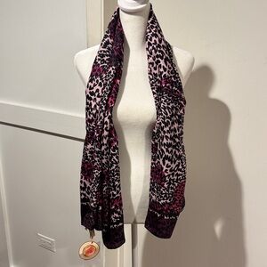 Ted baker london Leopard Print Pink and Black Scarf